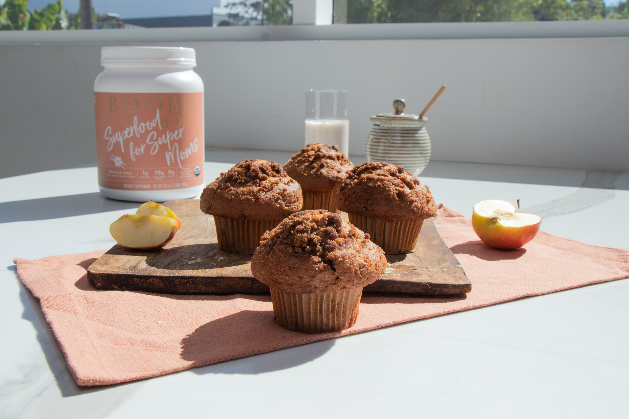 Cinnamon Apple Protein Muffins